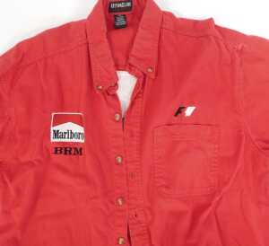 A Marlboro BRM red shirt (XL), together with a t-shirt depicting Graham Hill driving the BRM... - 8
