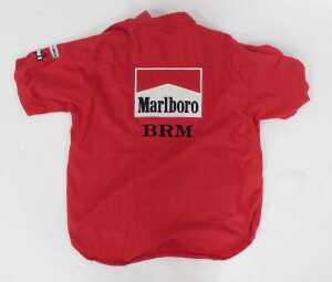 A Marlboro BRM red shirt (XL), together with a t-shirt depicting Graham Hill driving the BRM... - 13