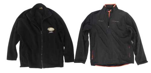 A Vodafone McLaren Mercedes F1 black zipper jacket, and another similar, Brabham, with Jack...