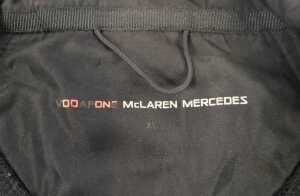 A Vodafone McLaren Mercedes F1 black zipper jacket, and another similar, Brabham, with Jack... - 9