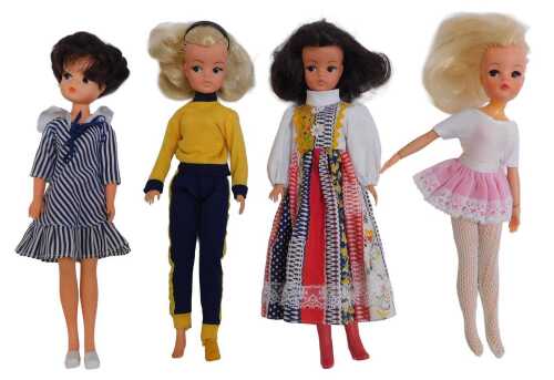 A group of Pedigree Sindy dolls. (4)