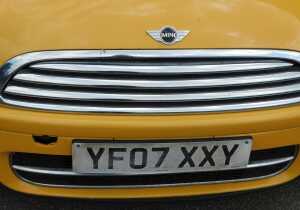 A Mini Cooper D three-door hatchback, Registration YF07 XXY, yellow, diesel, 1998cc, manual,... - 2