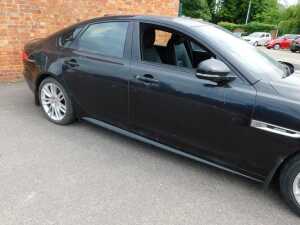 A Jaguar XF 2.0l R Sport four-door saloon, Registration BJ68 7KG, 8592 recorded miles, black,... - 5