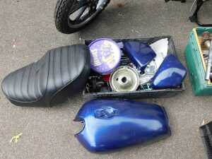 A Yamaha XS-250 motorcycle, registration YGV 463Y, 248cc, blue, first registered August 1982,... - 3