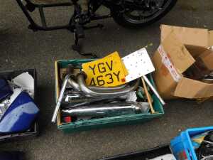 A Yamaha XS-250 motorcycle, registration YGV 463Y, 248cc, blue, first registered August 1982,... - 4