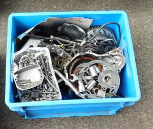 A Yamaha XS-250 motorcycle, registration YGV 463Y, 248cc, blue, first registered August 1982,... - 6