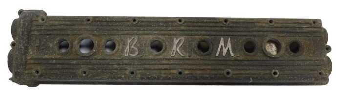 A BRM engine rocker cover, grey, approx 2ft 2" x 1ft 6".