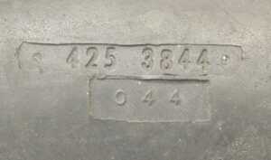 A 1970's BRM racing car Goodyear tyre and centre, approx 1ft 9" wide, 1ft 11" circumference. - 7