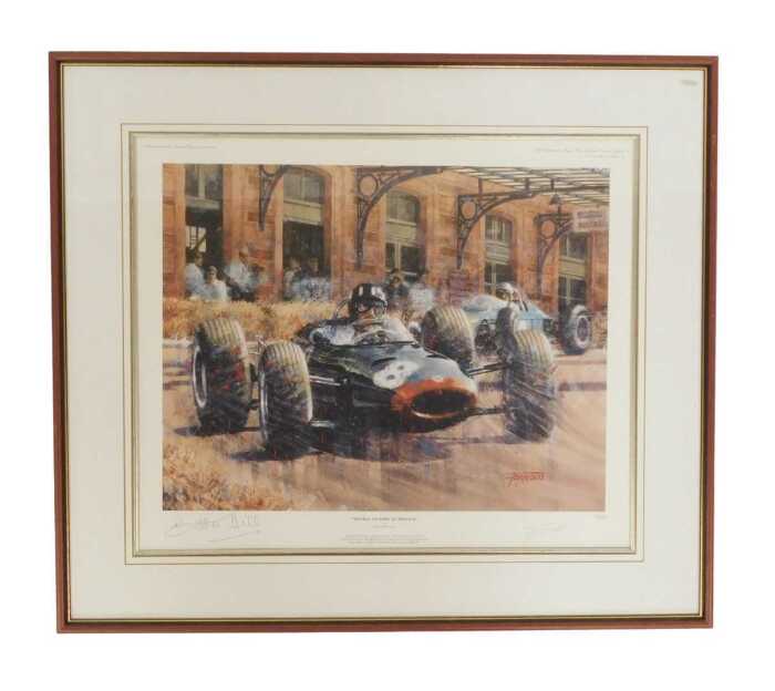 Juan Carlos Ferrigno. Double Victory at Monaco, a commemorative limited edition print of Graham...