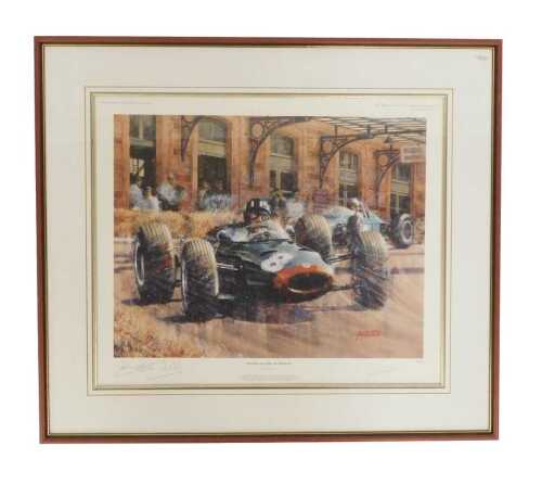 Juan Carlos Ferrigno. Double Victory at Monaco, a commemorative limited edition print of Graham...