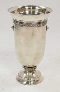 Raymond Mays interest. A George V silver trophy vase, of inverted bell shape, with a reeded... - 2
