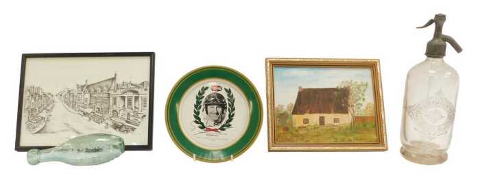 A Champion Spark Plugs enamel plate, by IFMetal of Paris, with image of Graham Hill to the...