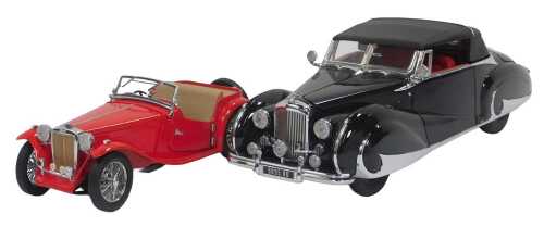 Two Franklin Mint models, comprising an MGTC 1948, and a 1937 Bentley Convertible, boxed.