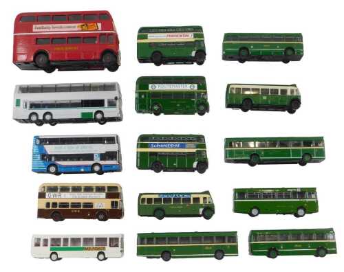 A group of diecast buses, to include a Creative Master Alexander 500, Corgi Original omnibus,...
