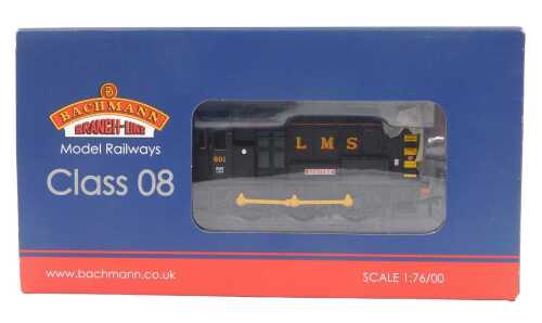 A Bachmann Branchline OO gauge Class 08 diesel locomotive Spectre, 601, LMS black livery,...