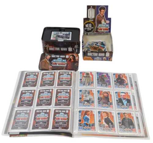 Topps Alien Attacks Doctor Who 50th Anniversary Edition collector's binder and cards, including...