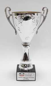Three silver plated trophies, including Phoenix Total Butler 2000 MGCC Anglia Phoenix... - 2