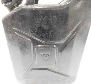 A black painted War Department petrol can. - 3