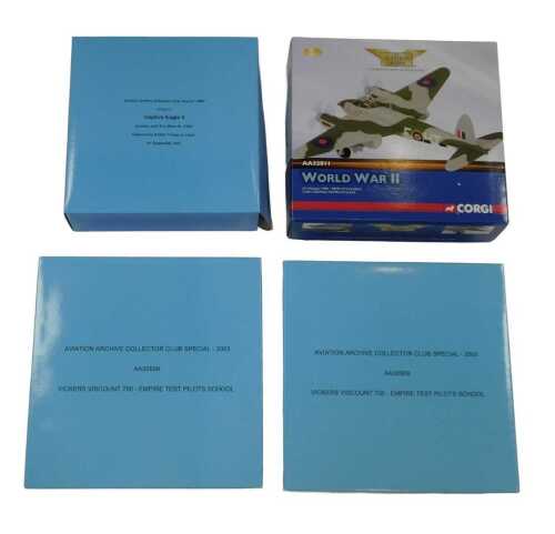 Four Corgi Aviation Archive Collectors Club special diecast aeroplanes, to include a Captive...