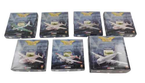 Corgi Aviation Archive Military diecast aeroplanes, 1:144 scale, to include Boeing 299 Fortress,...