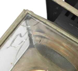 A pair of brass carriage lamps. - 4