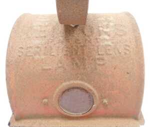 A Kenyons Serilight lens railway lamp, and a buddy lamp with red lens. (2) - 3