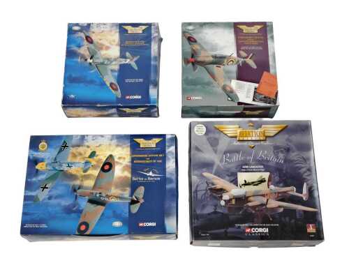 A Corgi Aviation Archive 1:72 scale Battle of Britain 60th Anniversary Supermarine Mk1 and...