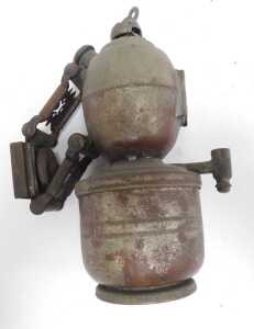 Four carbide lamps, including a Miller carbide lamp, and three others. - 6