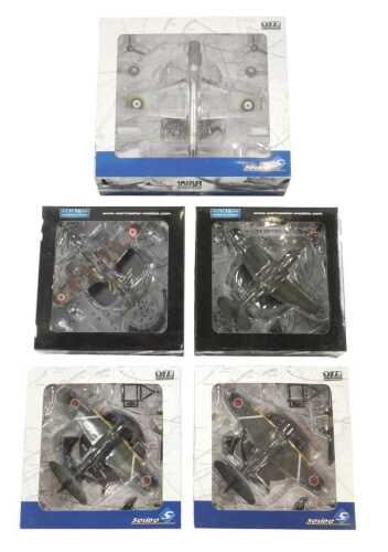 Five Solido War Master diecast aeroplanes, to include a Curtiss War Hawk, etc.