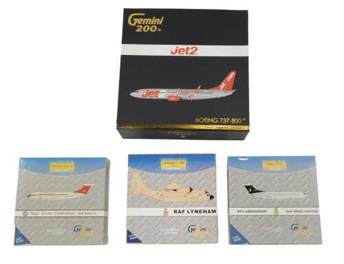 A Gemini 200 Jet 2 Boeing 737, and the Gemini Macs 1:400 scale aircraft.