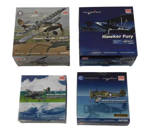 Four Hobby Master diecast 1:72 scale Air Power Series aeroplanes, to include a Boeing P-...