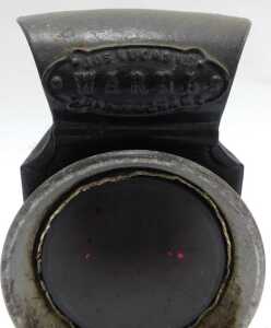 Three carbide lamps, including a Lucas Werna rear bicycle lamp, and two military battery torches.... - 3