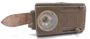 Three carbide lamps, including a Lucas Werna rear bicycle lamp, and two military battery torches.... - 8