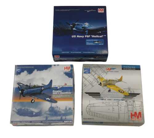 Three Hobby Master diecast 1:72 scale Air Power Series aeroplanes, to include a Douglas...