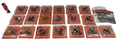 Diecast collectors aeroplanes, each in a blister pack, with accompanying magazines titled Altaya....