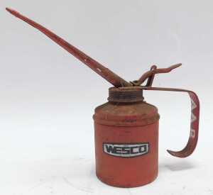 Various oil cans, including a Halford half pint can, a Castrol one pint can, Force Feed oil can,... - 9