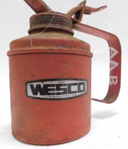 Various oil cans, including a Halford half pint can, a Castrol one pint can, Force Feed oil can,... - 10