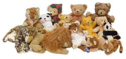 Plush bears, to include a Gwentoys miniature bear, a Hamley's Nicholas 2002 limited edition bear,...