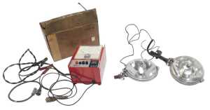 A pair of Lucas SLR576 spot lamps, and a Snap On Tach Dwell MT816B tach dwell meter. (3)