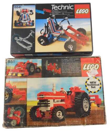 A LEGO Technic 8841 dune buggy set, and a LEGO 851 building set, boxed. (2)