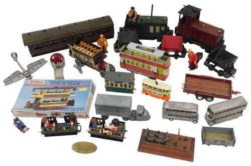 Model railway O gauge locomotives and rolling stock, including diesel locomotives, tinplate...