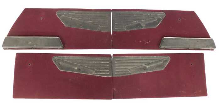 A set of four door cards, possibly from a Citroen DS19.