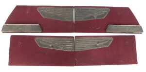 A set of four door cards, possibly from a Citroen DS19.