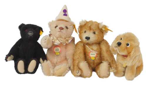 Steiff miniature Teddy bears, including Petsy, Teddy Clown, 1950s Susi, etc. (4)