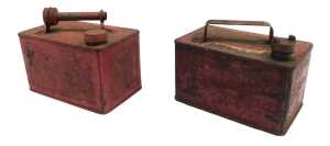 Two Valor red petrol cans.