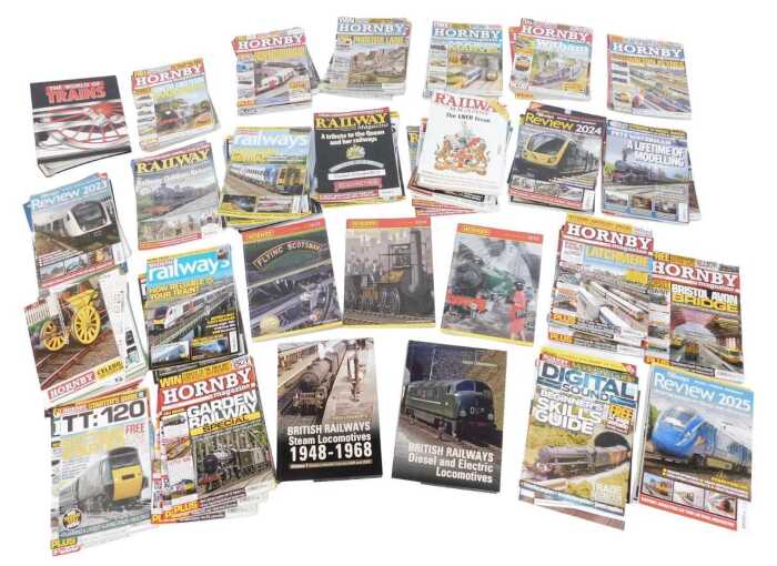 Model railway publications, including The Hornby magazine 2025 Yearbook, Hornby Magazine...