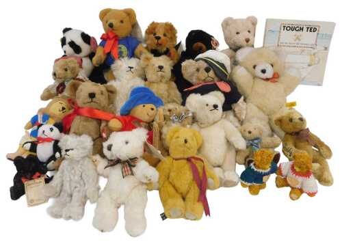Soft toys, to include a TY bear, My First Paddington, a Bransgore Louis Yorkshire mohair 11"...