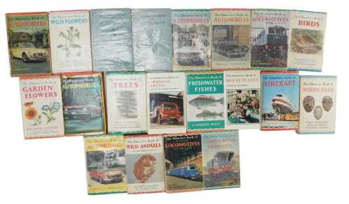 Observer's books, including Automobiles, Railway Locomotives, Birds, Freshwater Fishes,...