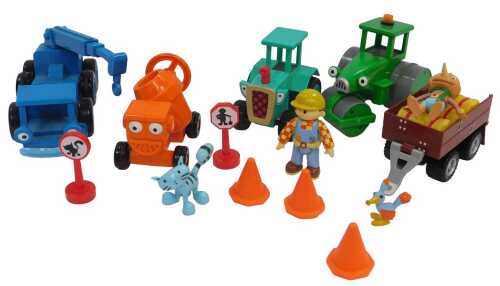 Various Bob the Builder figures and vehicles. (1 bag)