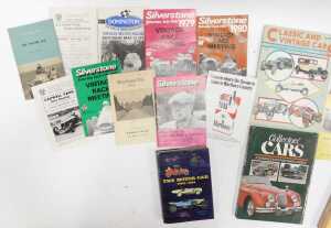 Various race meeting programmes and car related books, including The Silverstone Saturday April... - 2